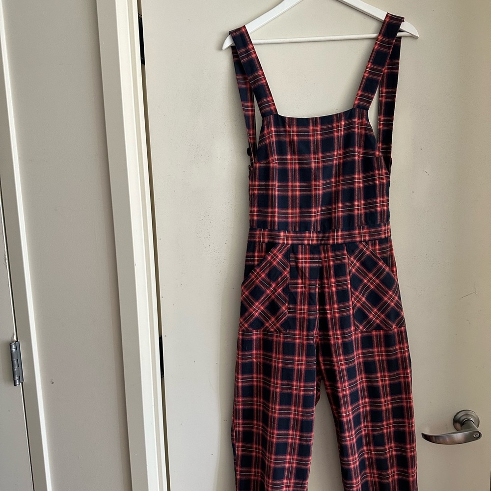 Twin Red Plaid Jumpsuit